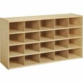 Jonti-Craft Storage Unit, 20 Cubbies, No Bins, 48inx15inx26-1/2in, Baltic JNT7040YT